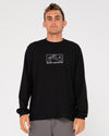 MENS BOXED OUT WAFFLE LONG SLEEVE T-SHIRT
