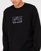 MENS BOXED OUT WAFFLE LONG SLEEVE T-SHIRT