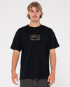 MENS BOXED OUT CENTRE FRONT SHORT SLEEVE T-SHIRT