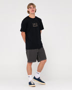 MENS BOXED OUT CENTRE FRONT SHORT SLEEVE T-SHIRT