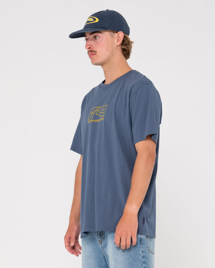 Mens Boxed Out Centre Front T-Shirt