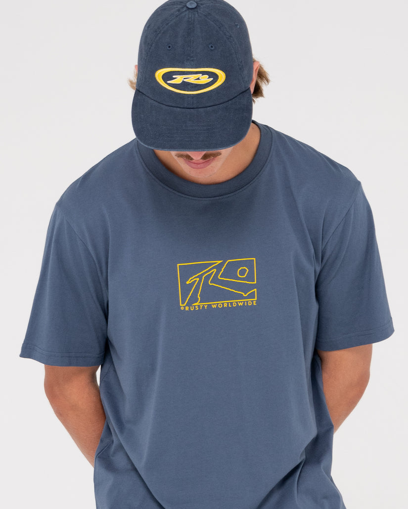 Mens Boxed Out Centre Front T-Shirt