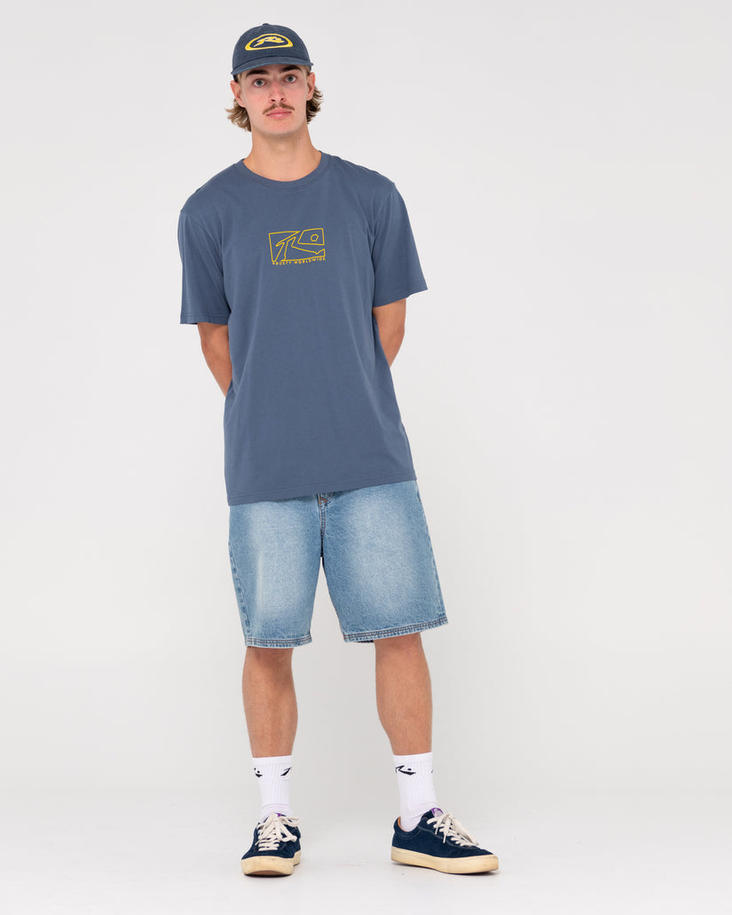 Mens Boxed Out Centre Front T-Shirt