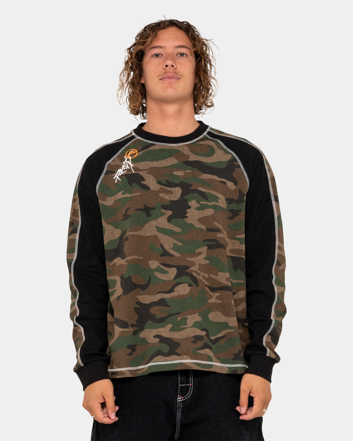 Mens Woof Raglang Long Sleeve T-Shirt