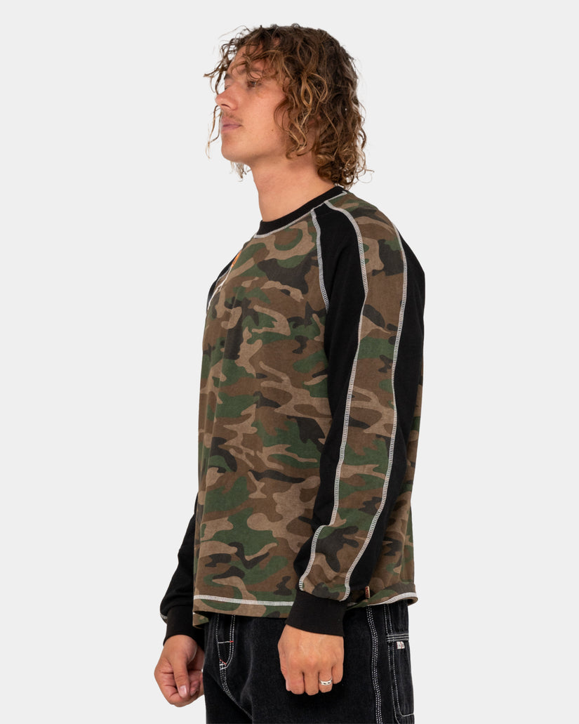 Mens Woof Raglang Long Sleeve T-Shirt