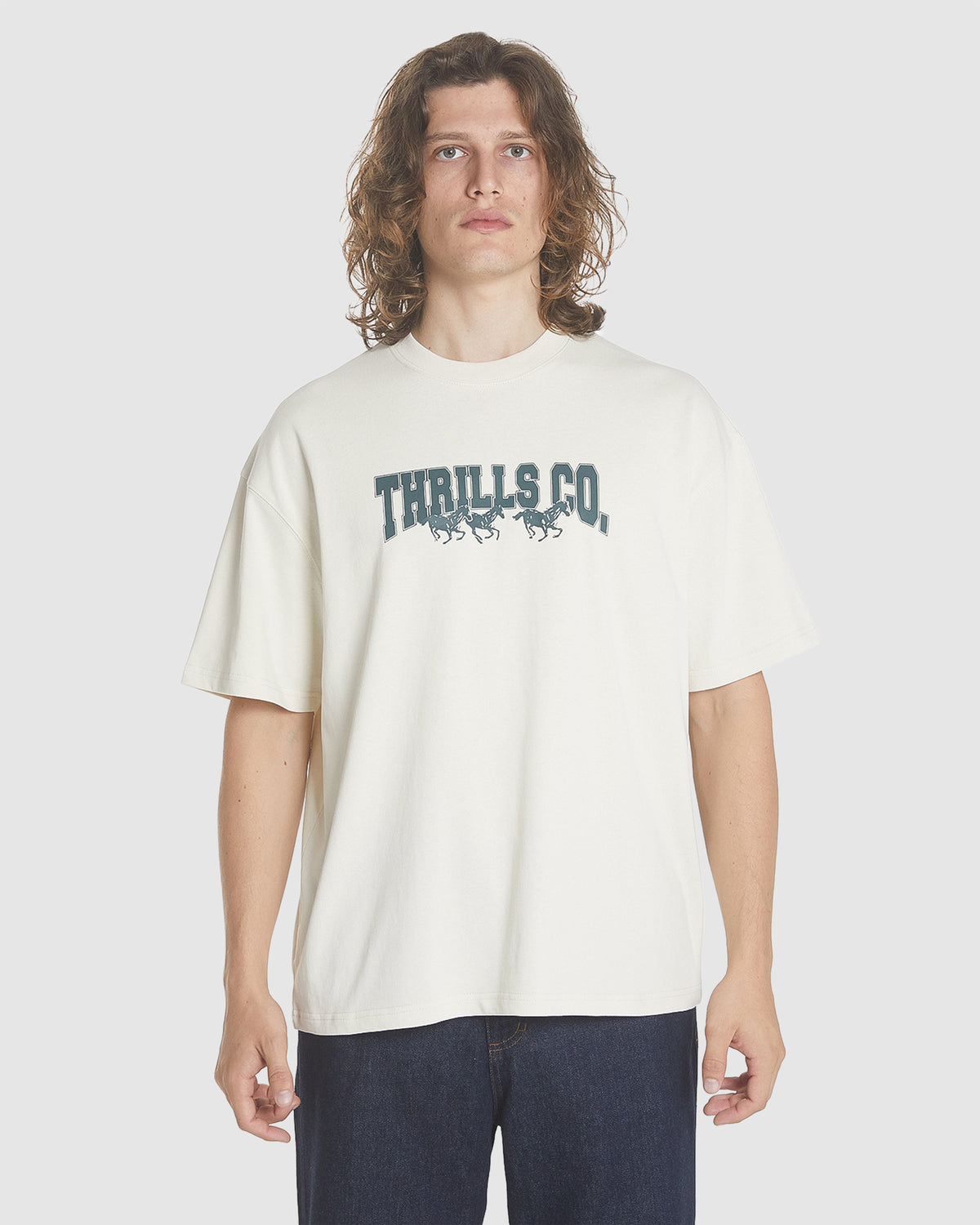 MENS CHARIOT RIDES ON BOX FIT OVERSIZED T-SHIRT