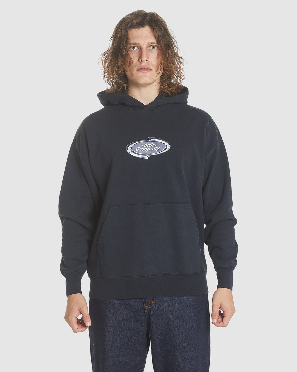 MENS THROTTLE SLOUCH PULLOVER HOODIE