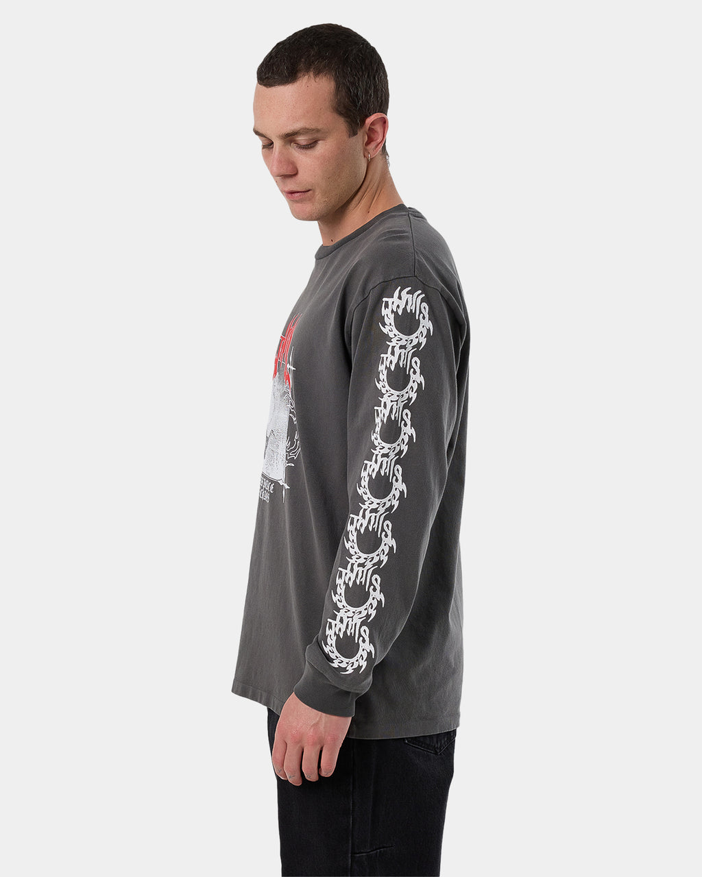 Mens Peaceful Chaos Oversize Long Sleeve T-Shirt
