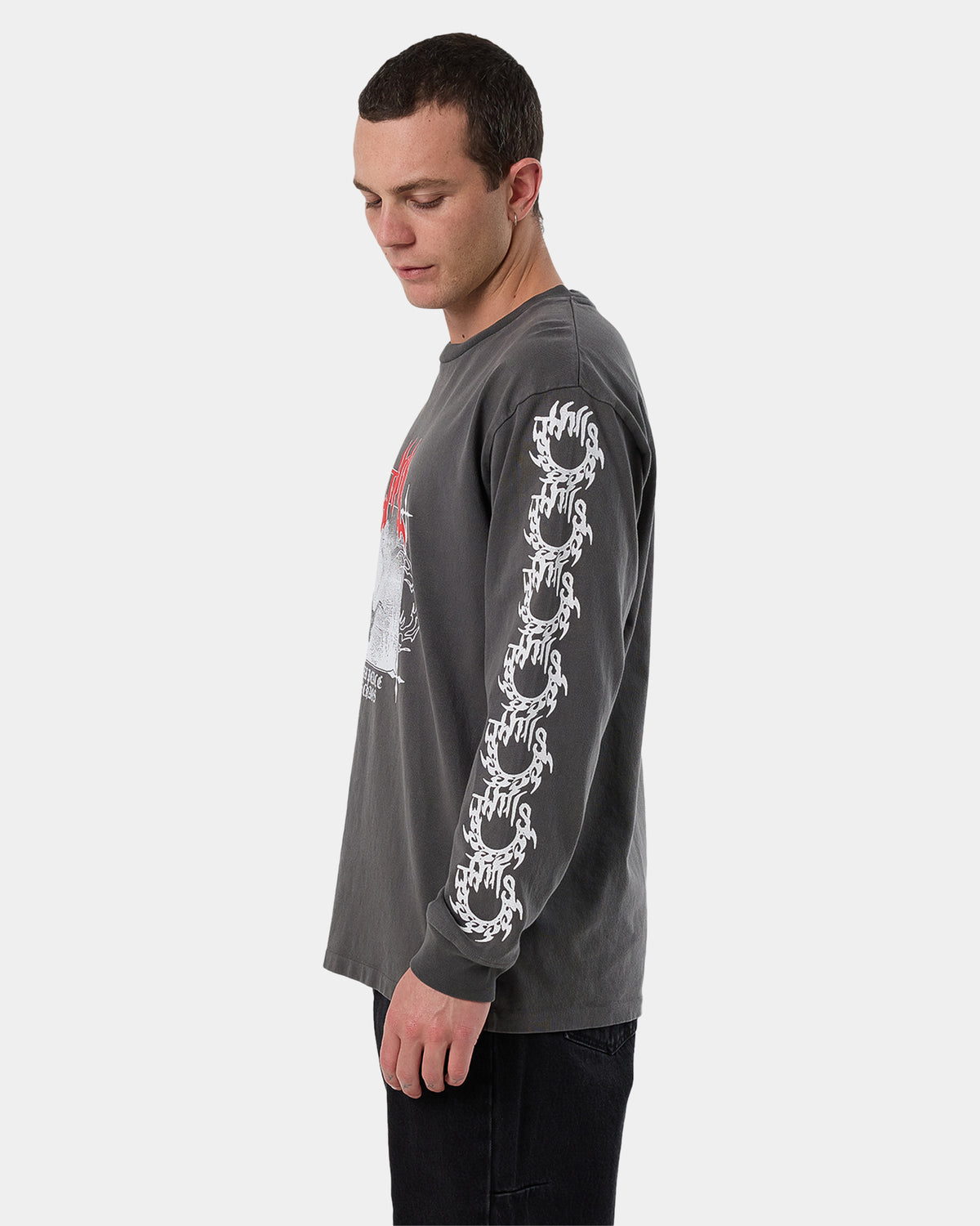 Mens Peaceful Chaos Oversize Long Sleeve T-Shirt