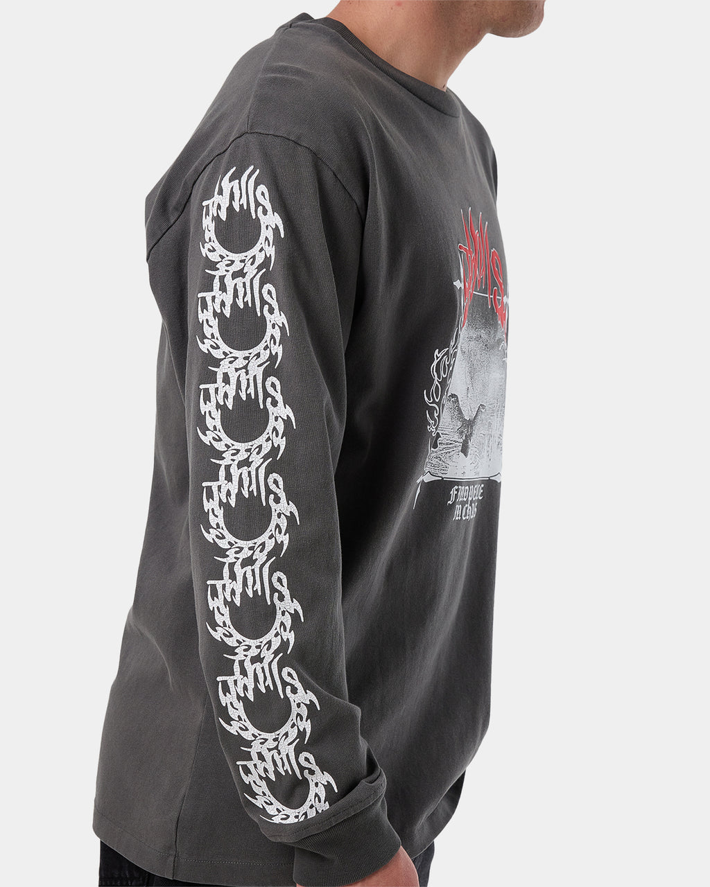Mens Peaceful Chaos Oversize Long Sleeve T-Shirt