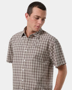 Mens Adorned Check Short Sleeve Shirt