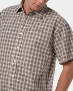 Mens Adorned Check Short Sleeve Shirt