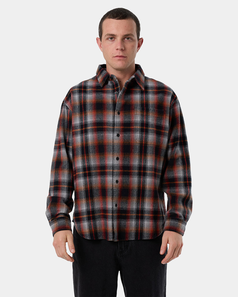 Mens Barrio Flannel Long Sleeve Shirt
