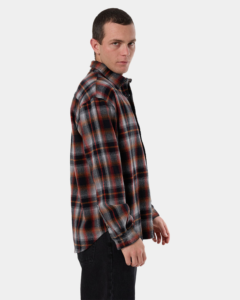 Mens Barrio Flannel Long Sleeve Shirt