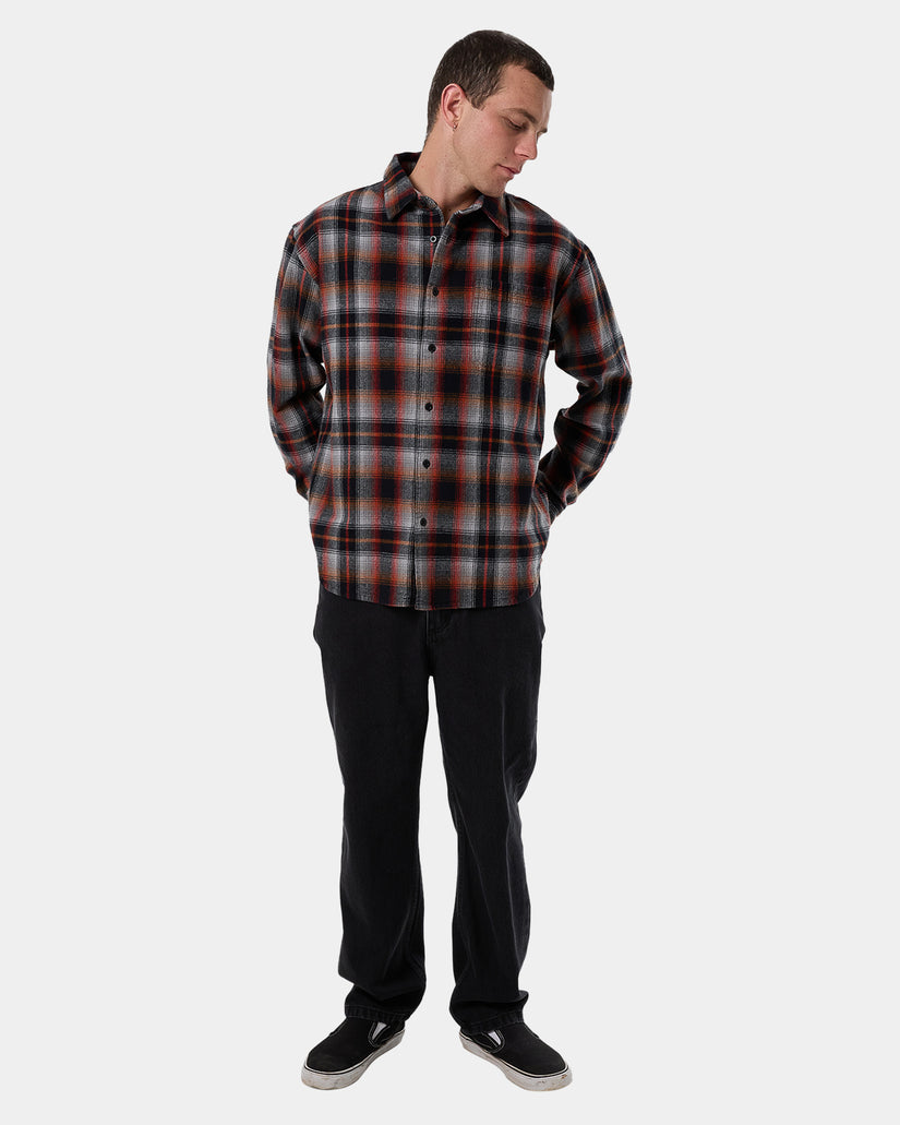 Mens Barrio Flannel Long Sleeve Shirt