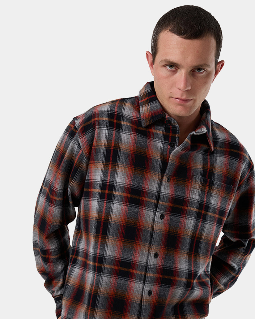 Mens Barrio Flannel Long Sleeve Shirt