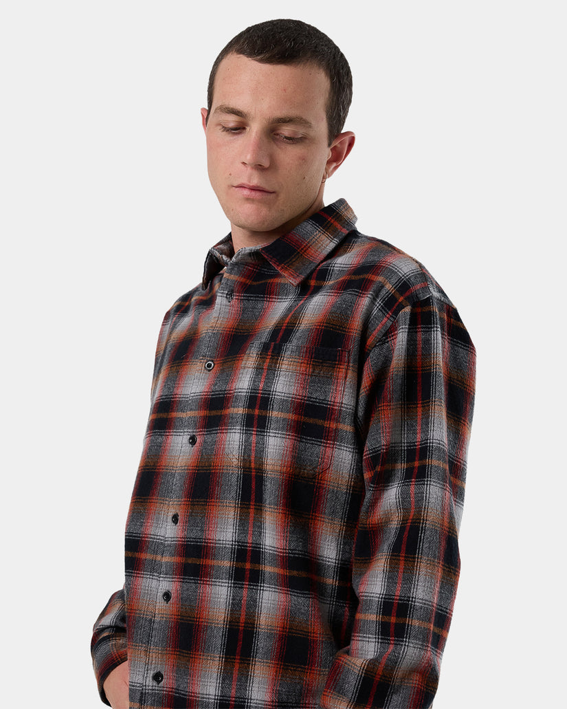 Mens Barrio Flannel Long Sleeve Shirt