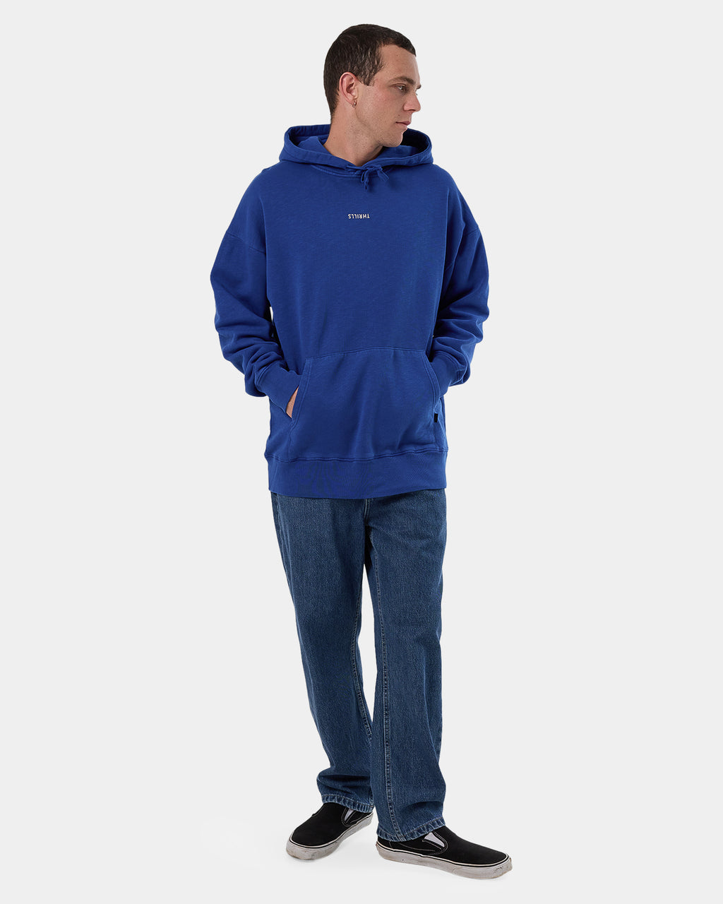 Mens Minimal Thrills Slouch Pullover Hoodie