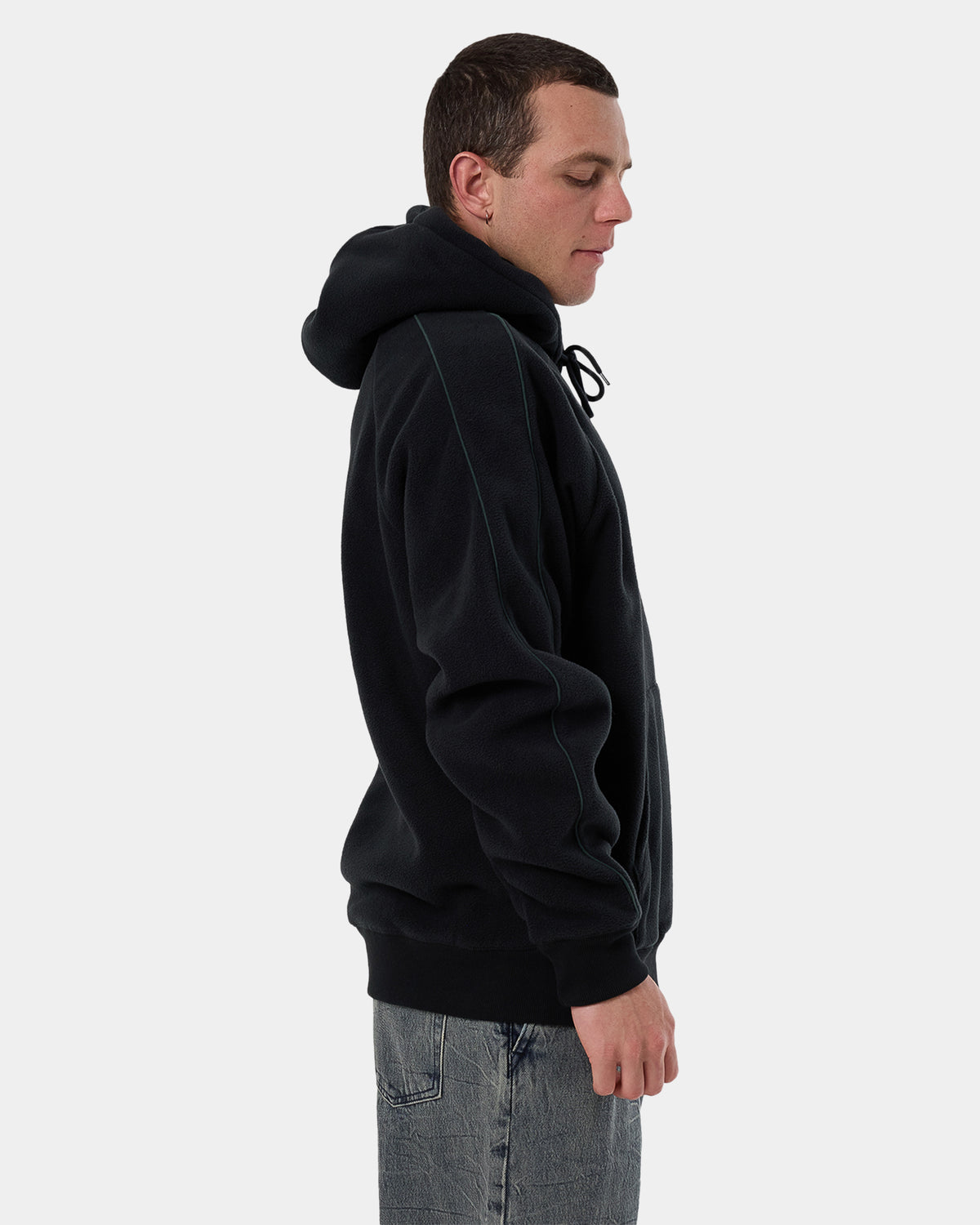 Mens Fortune Favors Raglan Panel Pullover Hoodie