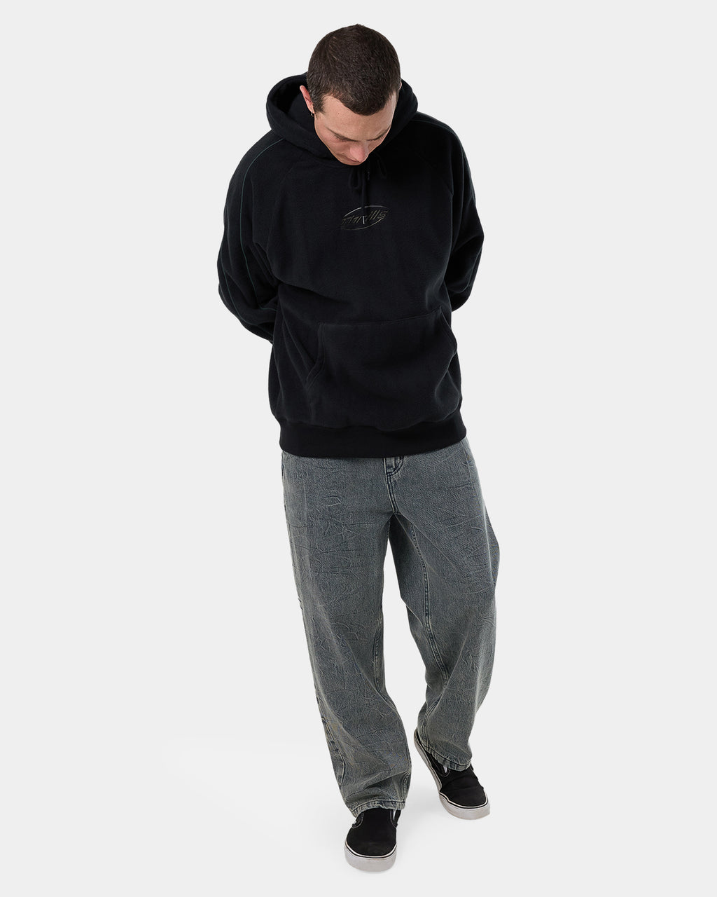 Mens Fortune Favors Raglan Panel Pullover Hoodie