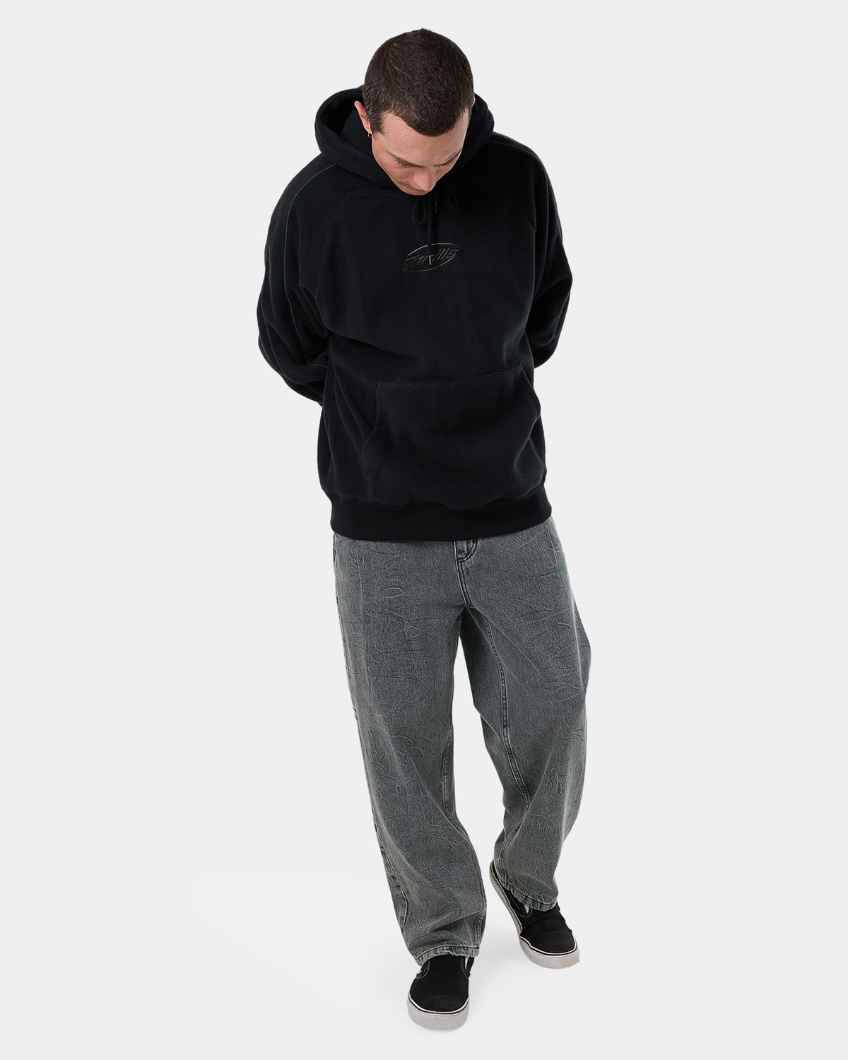 Mens Fortune Favors Raglan Panel Pullover Hoodie