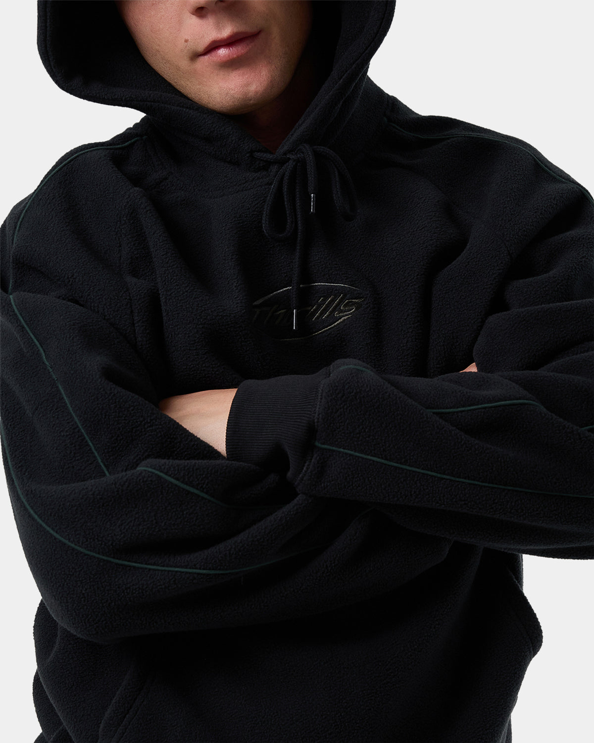 Mens Fortune Favors Raglan Panel Pullover Hoodie