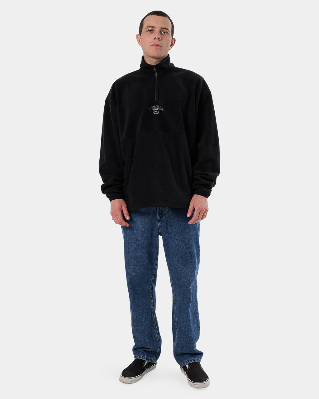 Mens Legacy wreath Quarter Zip Polar Fleece Jumper