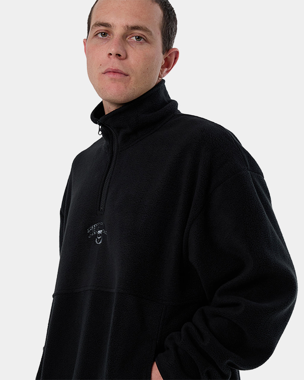 Mens Legacy wreath Quarter Zip Polar Fleece Jumper