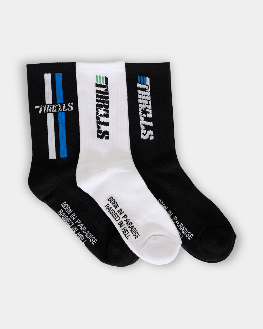 Mens Split Decisions 3 Pack Crew Socks