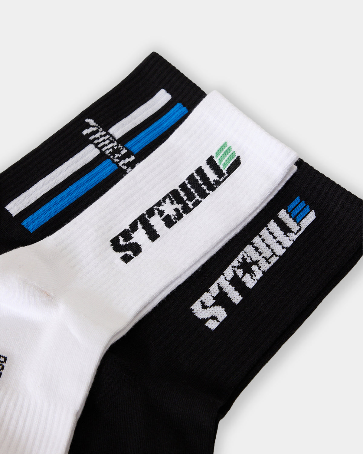 Mens Split Decisions 3 Pack Crew Socks