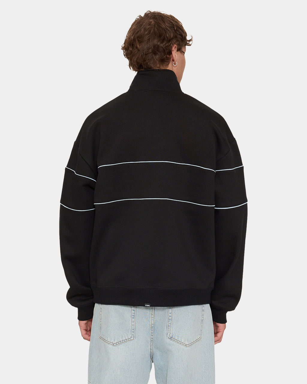 SPLIT DECISIONS QUARTER ZIP FLEECE BLK1