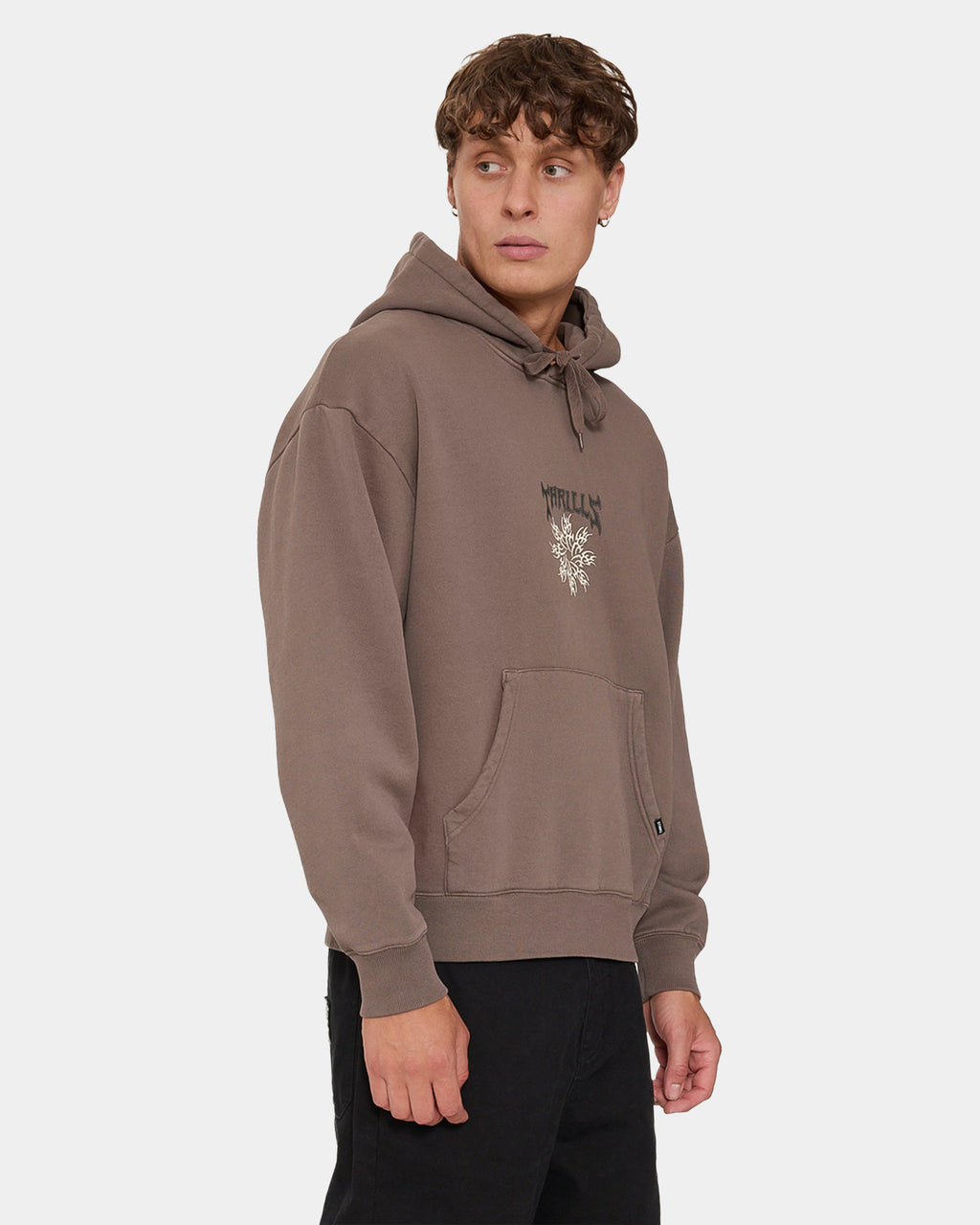 STAGGER SLOUCH PULL ON CROPPED HOOD 26