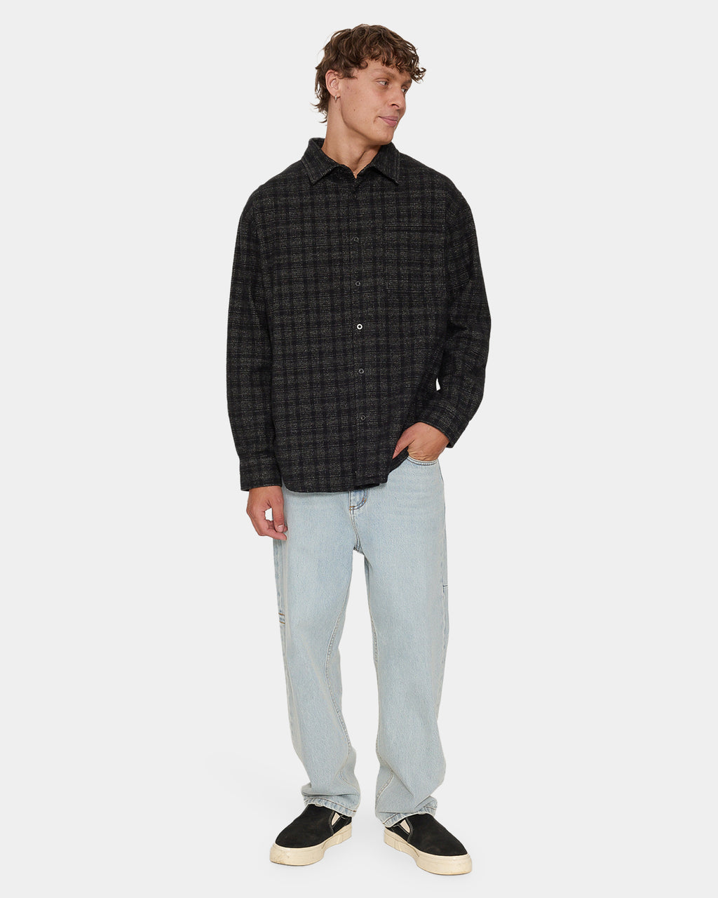 THRILLS UNION BARRIO LONG SLEEVE FL BLK1