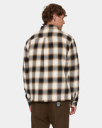 STAGGER CROPPED FLANNEL JACKET BLK1