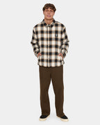 STAGGER CROPPED FLANNEL JACKET BLK1