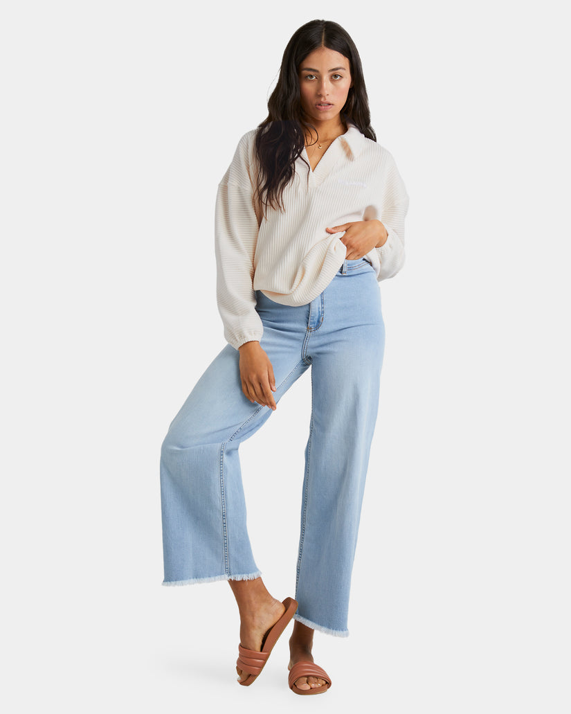 Womens Good Day 2 Polo Long Sleeve Shirt