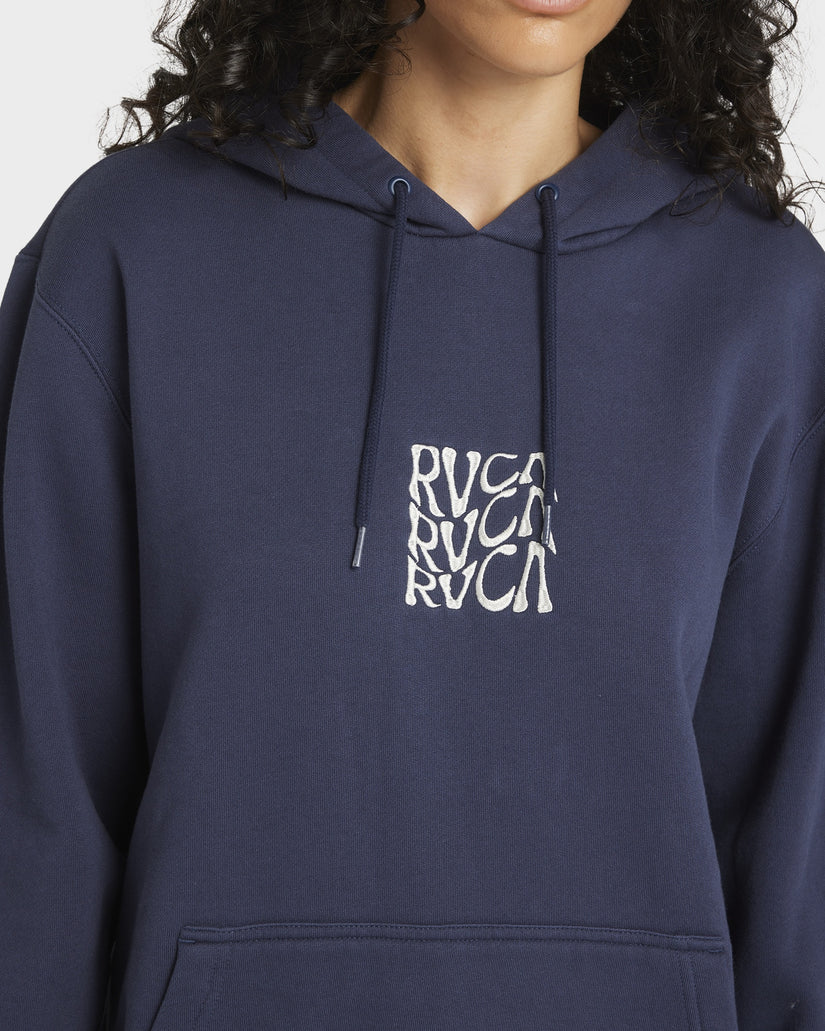 Womens Wavey Slouched Pullover Hoodie