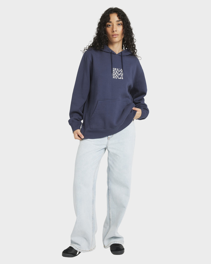 Womens Wavey Slouched Pullover Hoodie