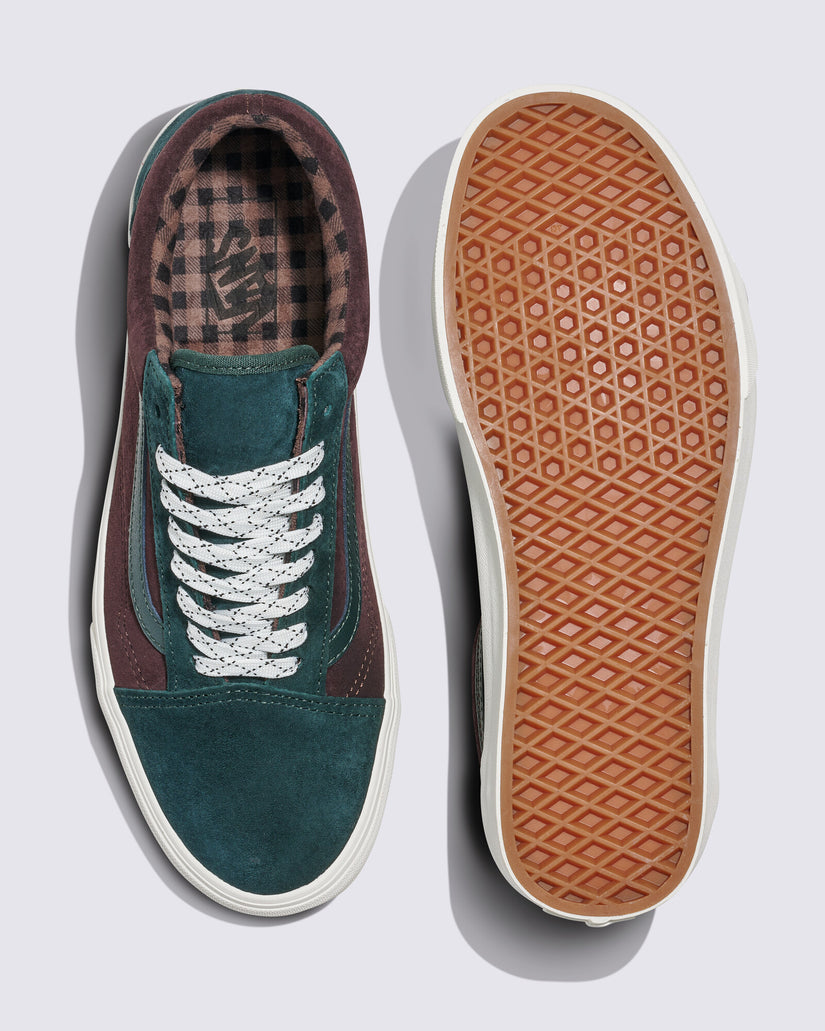 OLD SKOOL PIG SUEDE PLAID SCAR