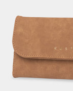 Womens Arie Suede Flap Leather Wallet
