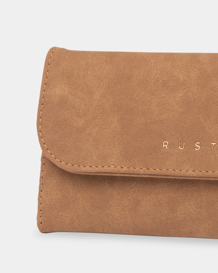 Womens Arie Suede Flap Leather Wallet