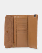 Womens Arie Suede Flap Leather Wallet