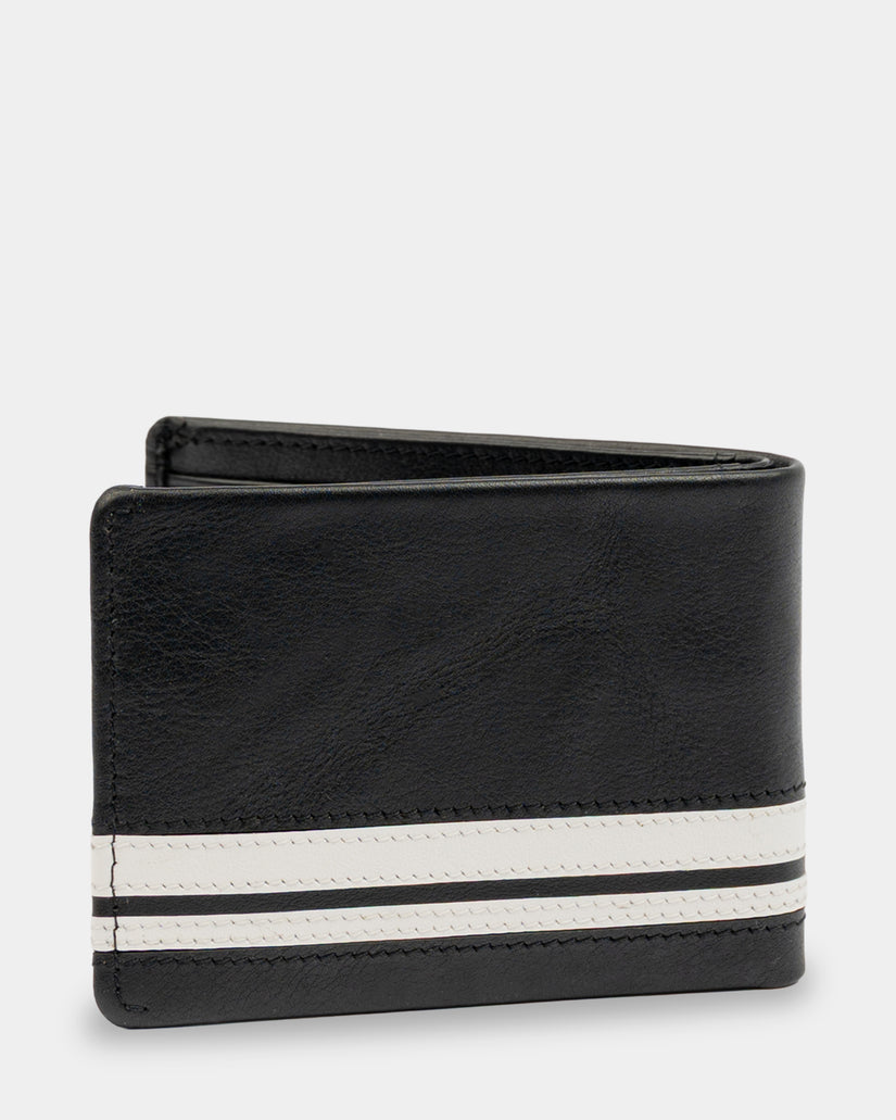 Mens White Lines Leather Wallet