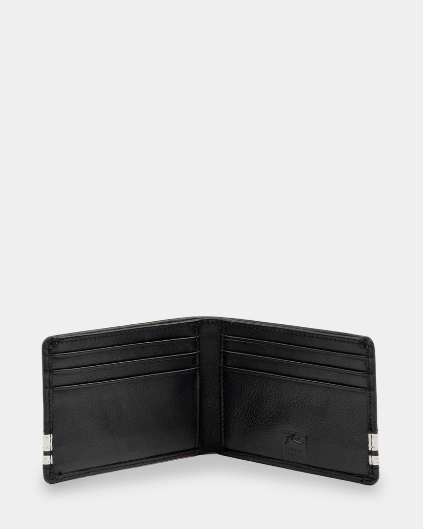 Mens White Lines Leather Wallet