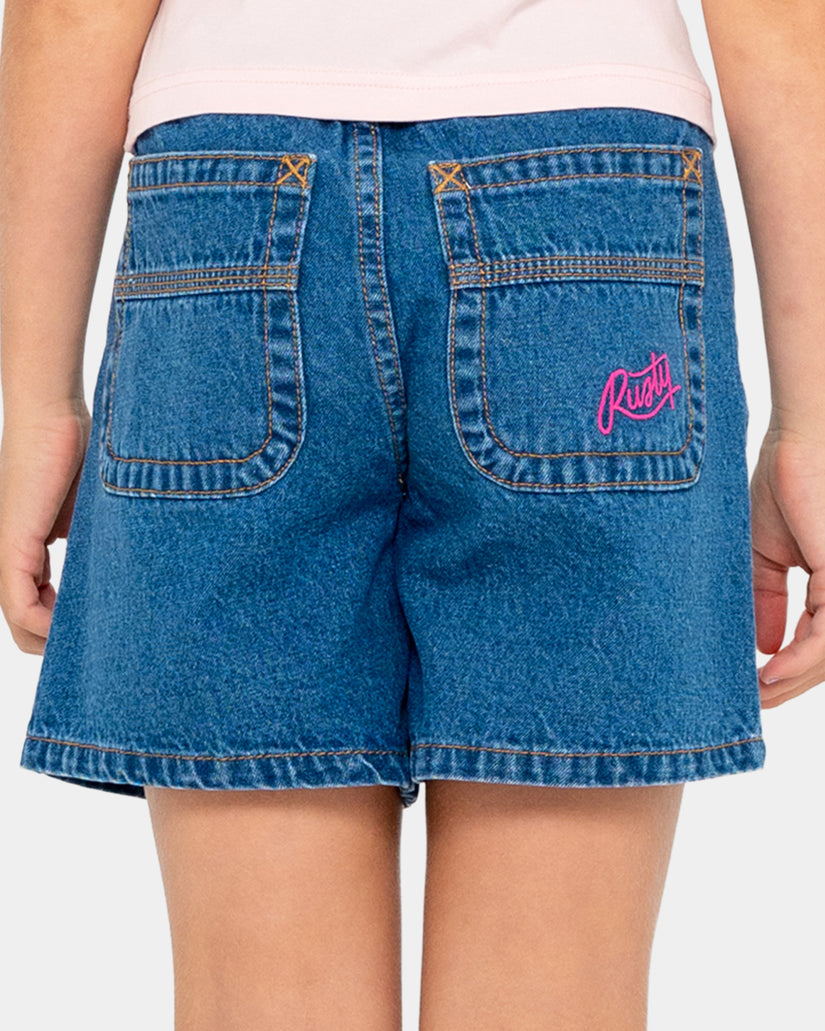 Girls 8-14 Cyprus High Denim Shorts
