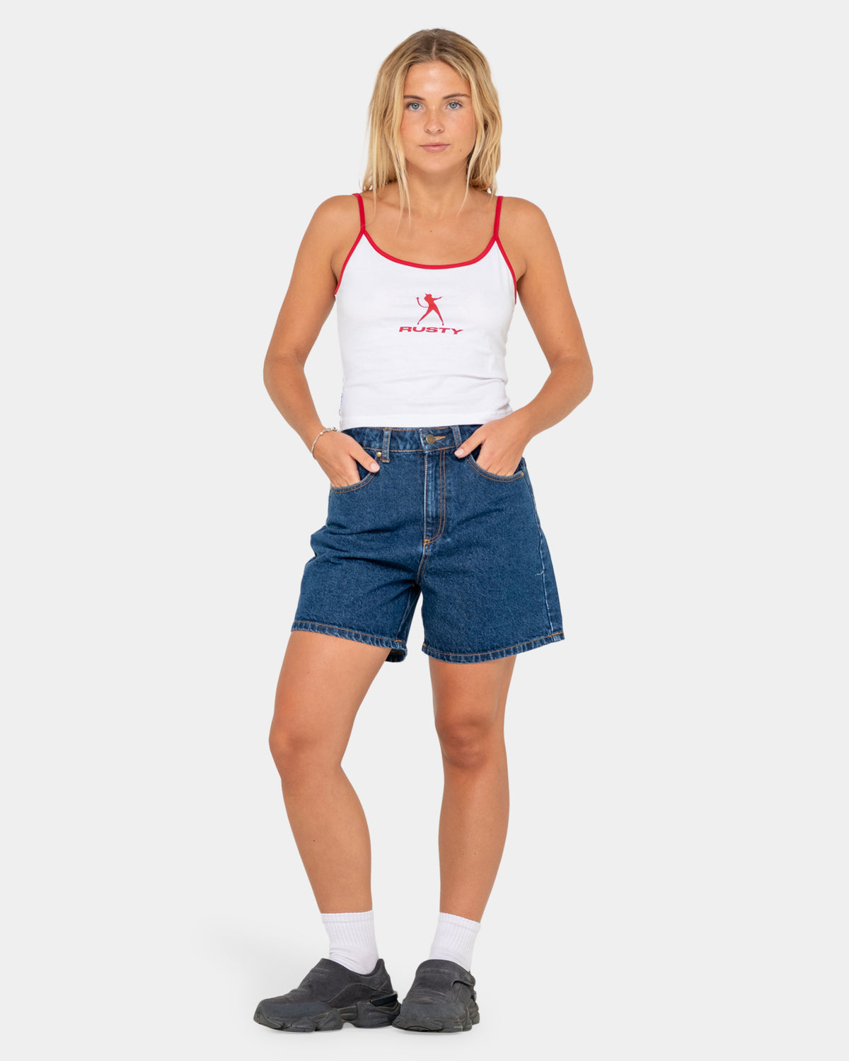 Womens Cyprus High Denim Shorts