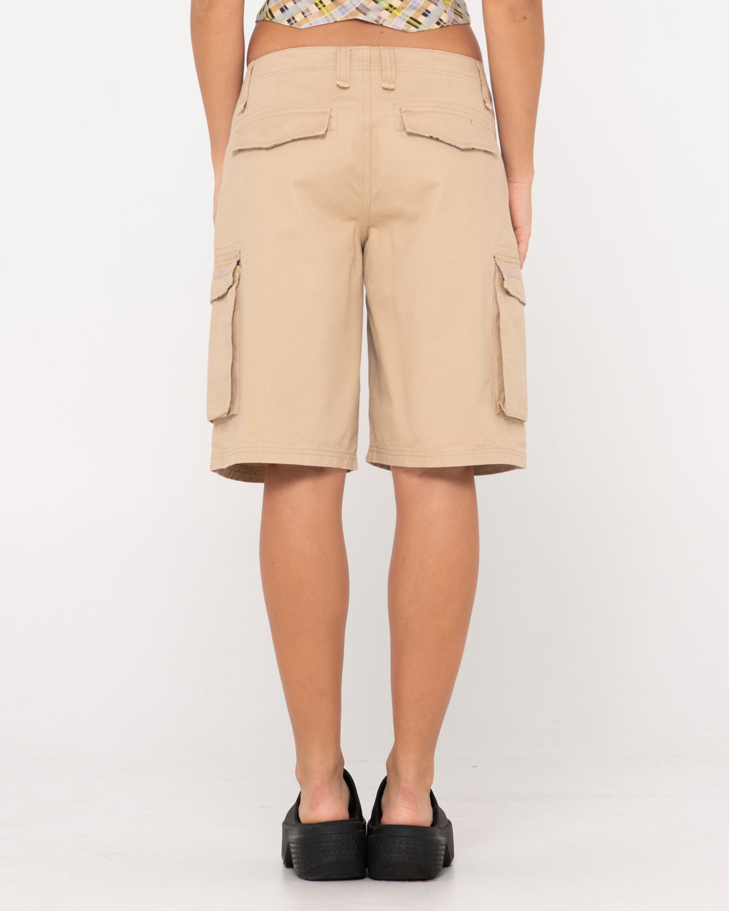 WOMENS TANK GIRL LOW RISE LOOSE FIT CARGO SHORTS