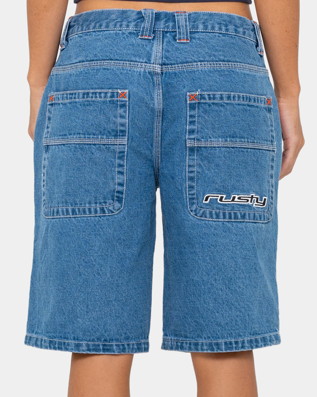 Womens Flip Mommy Low Rise Denim Shorts