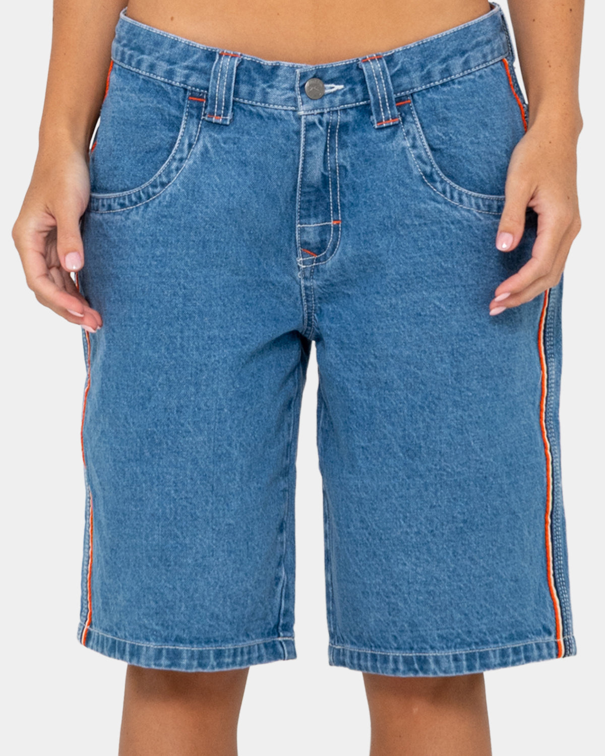 Womens Flip Mommy Low Rise Denim Shorts
