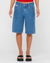 WOMENS LEGLESS LOW RISE DENIM SHORTS